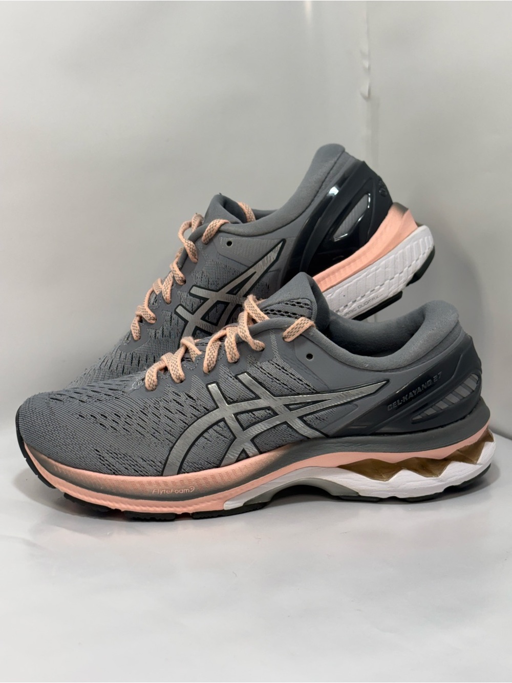 Asics Women's US Size 6.5 Gel-Kayano 27 Gray/Pink Running Athletic Shoe 1012A649